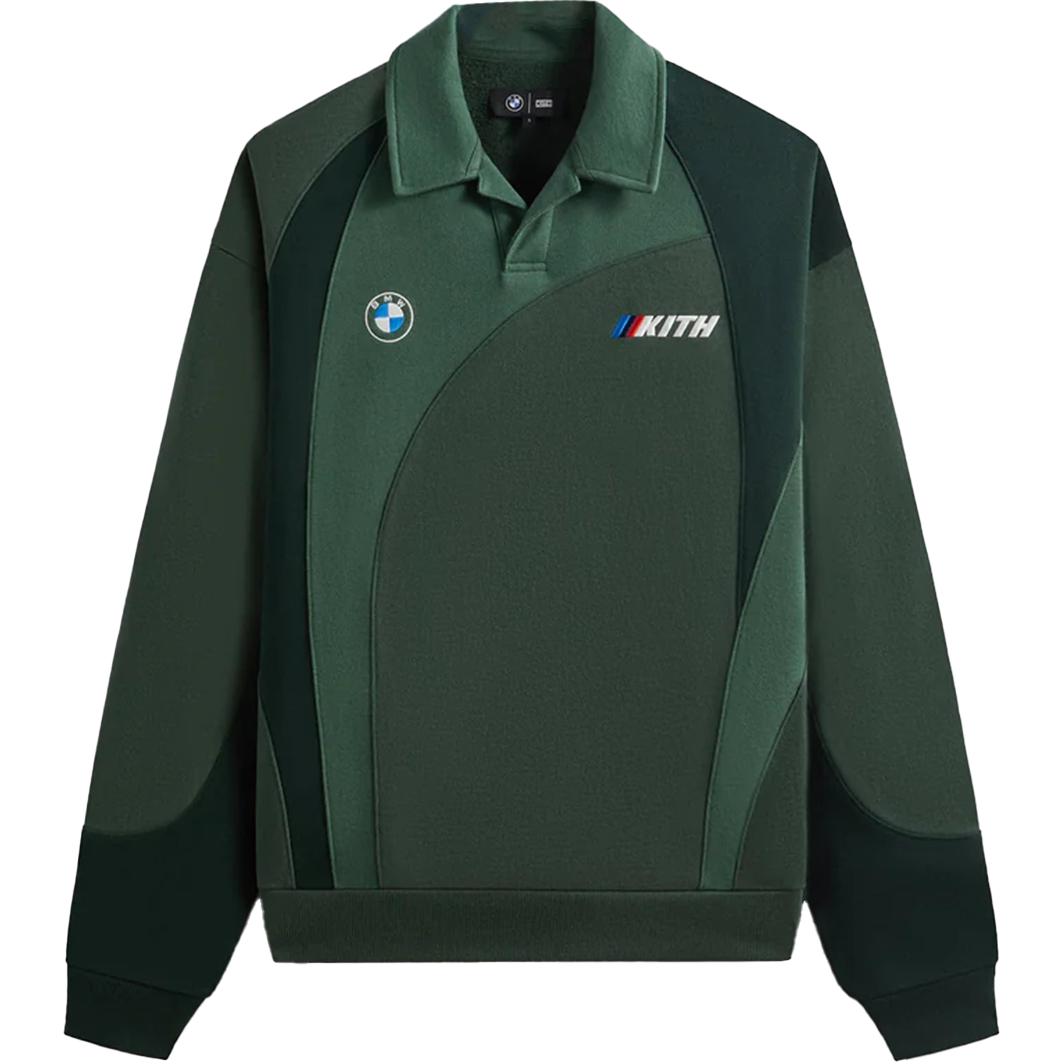 

Kith X BMW Color Block Fashion Простой Универсальный Свитшот Пуловер Мужской свитшот Зеленый KHM032899-345 L