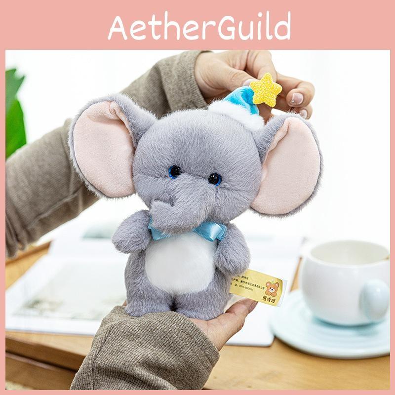 Hat Sleeping Cute Bow Cartoon Elephant Plush Toy Pendant For Decoration Bag
