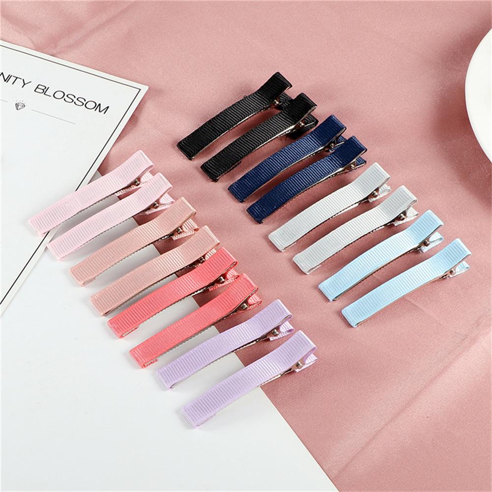 24 STÜCKE 6cm Bandbezogene Metall-Haarspangen Basic Einfache Haarnadeln DIY Schmuck Handgefertigt Mädchen Kinder Haarschmuck Geschenke