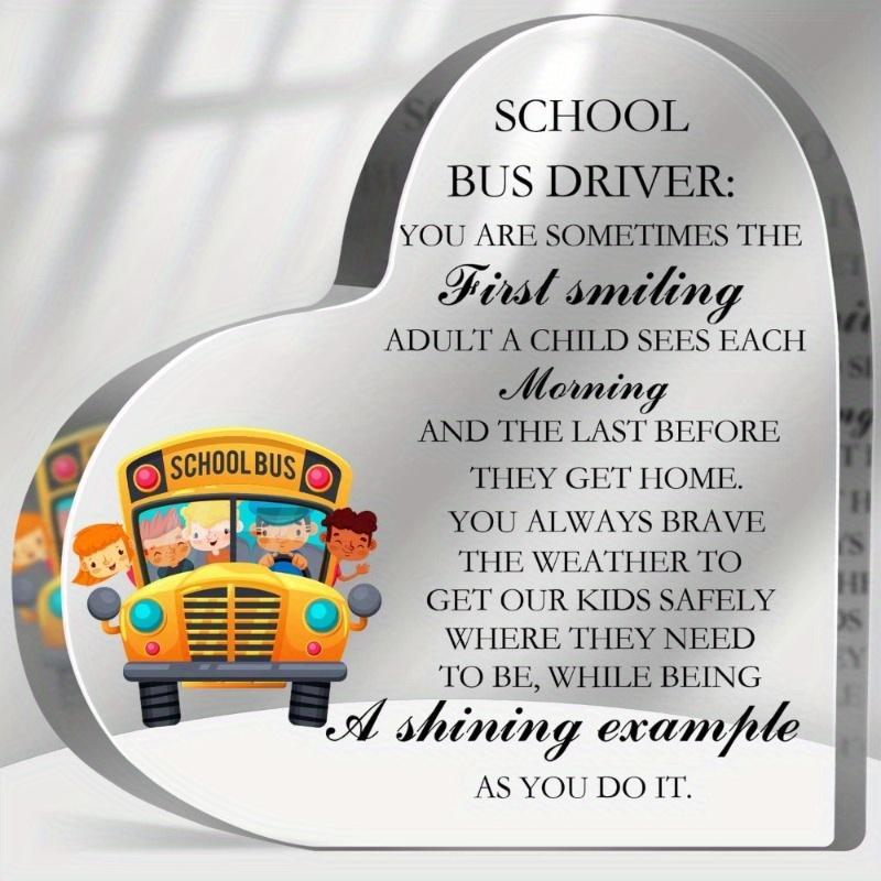 

School bus driver gift, thank you gift acrylic school bus driver, school bus driver back to school gift, decorated sign plaque чистый