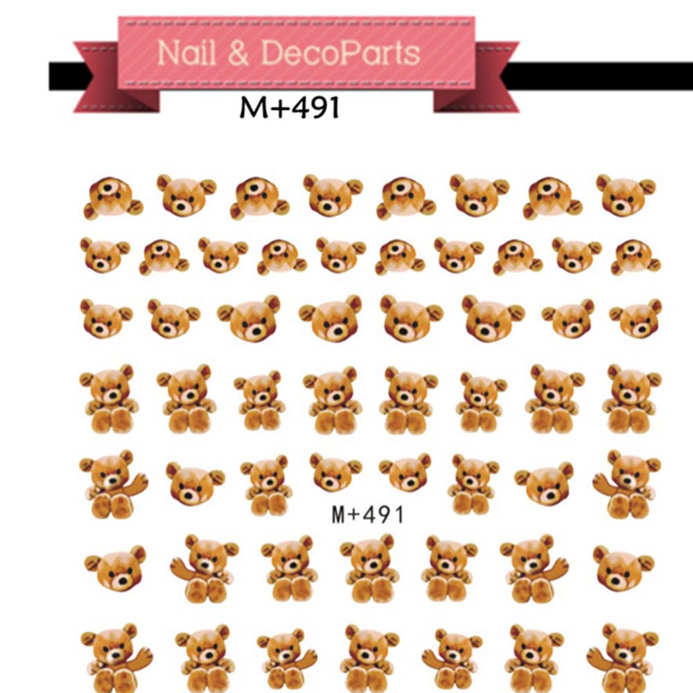 Decals Art decorations sticker Exquisite design 3D Nail Art Stickers Cute bear decorations sticker