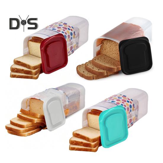 Brot Toast Aufbewahrungsbox mit luftdichtem Deckel Frische Brot Aufbewahrungsbehälter Multifunktionaler Brotlaibspender Kunststoff Sandwich Brot Keeper für