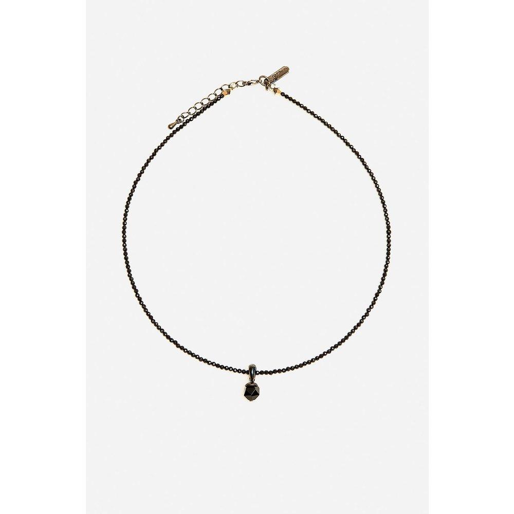 [Hazina] 2mm Black Spinel Necklace - Black Spinel