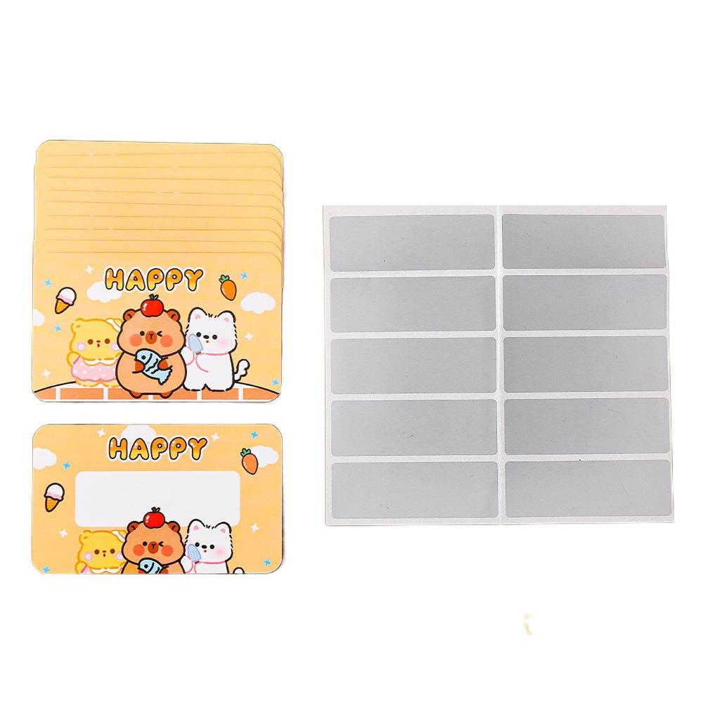 

10Pcs Capybara Scratch-off Cards Anniversary Surprise Lucky Cards Funny Vouchers Tickets Decoration Style 4