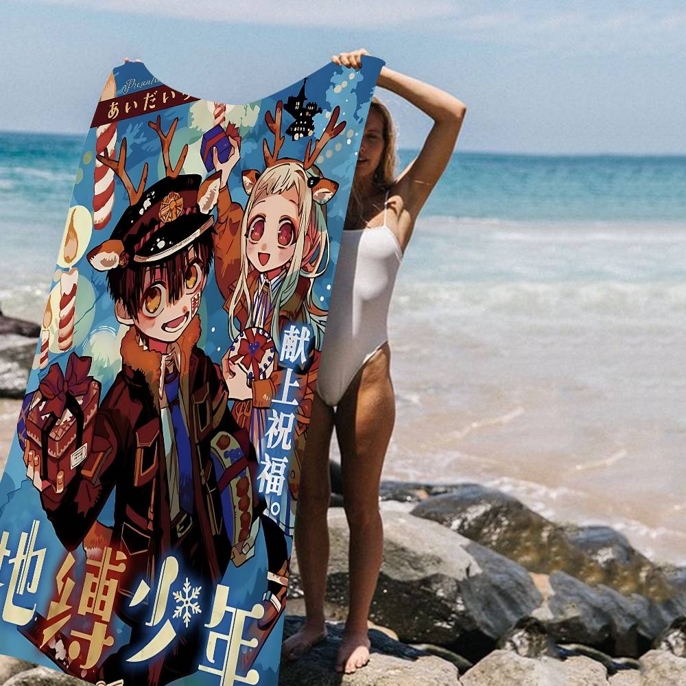 Animation T-Toilet-bound Hanako-kun Microfiber Beach Towel Mountain Climbing Yoga Beach Swimming Running Absorbent Soft Towel