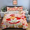 Cartoon E-Emily Erdbeer Friends Bedding Set Pillowcases Strawberry Sweetheart Duvet Cover Boys Girls Children Luxury Gifts