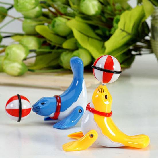 Wind-up Toy Interactive Kids Wind-up Seal Toy No Batteries Required Clockwork Winding Toy for Children