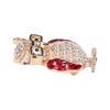 Spectacles Owl Brooch Alloy Rhinestone Cute Animal Brooch for Women Girls Festival Jewelry GiftRed