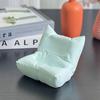 2 Pcs Cute Sofa Chair Design Phone Holder Rack Universal Phone Stand Bracket With Charger Hole Desktop TV Remote Holder