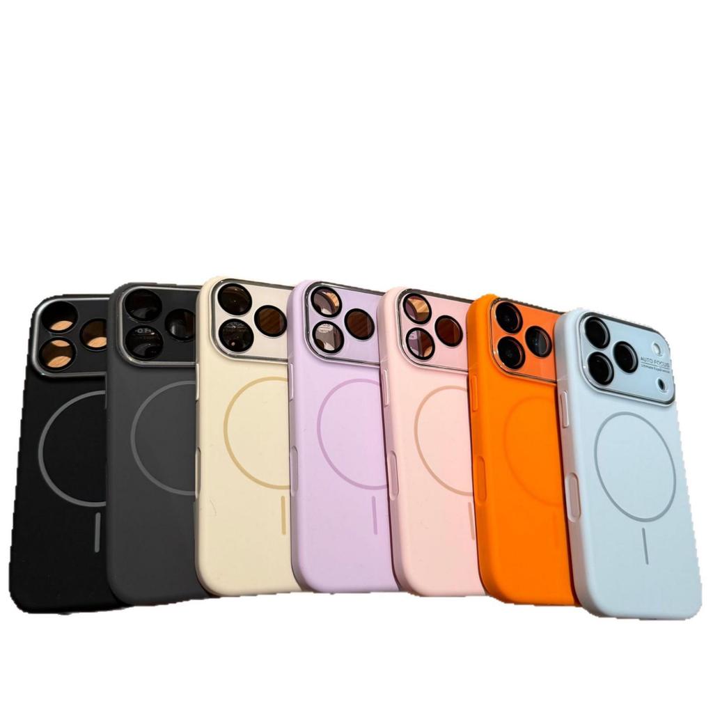 Magnetic Liquid Suction Phone Case for Apple 11-17 Pro Models, Large Window, Fits 12-14 Plus