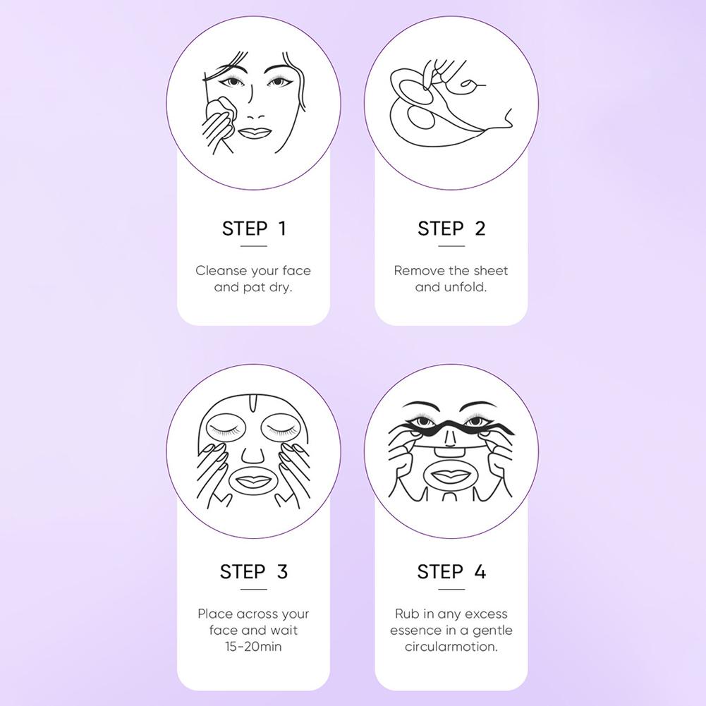 Hyaluronic Acid Collagen Face Mask Skincare Moisturizing Hydrating Facial Masks Sheet Mask Skin Care