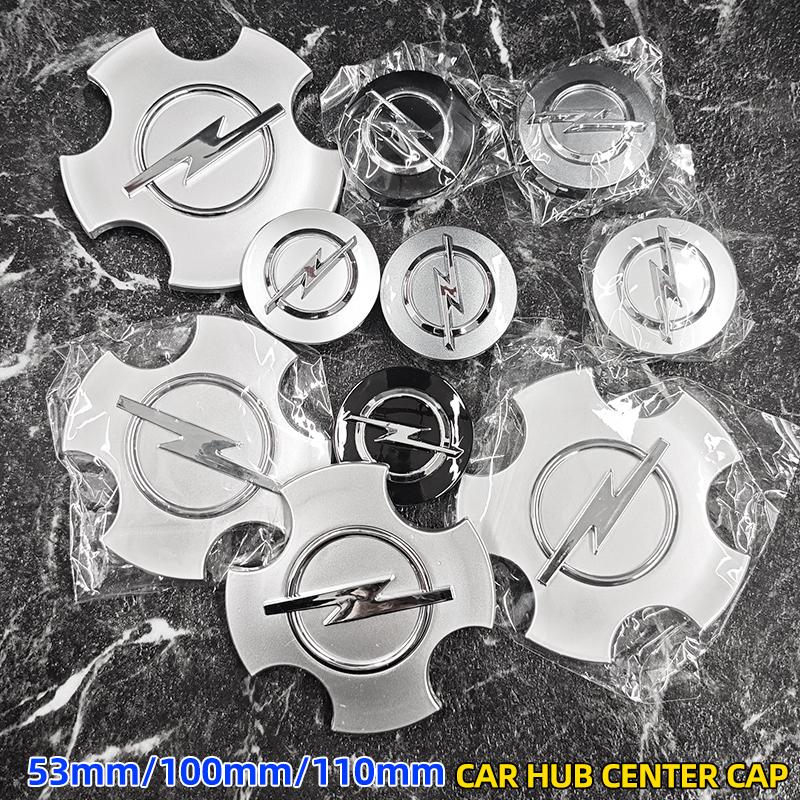 Q4-4pc 53mm/100mm/110mm Car Wheel Center Hub Caps Cover Emblem Accessories For Opel Insignia Corsa Antara Astra Zafira Omega Vectra