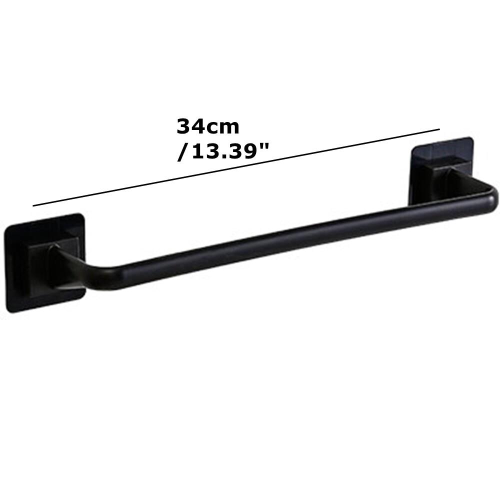 Bathroom Towel Rack Holder Self Adhesive Storage Shelf Shoe Rack Without Drilling Kitchen Cabinet Dishcloth Rack Hanger Rod