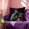Singer Bad BBunny Debi Square DoubleSided printed Pillow Case Bedroom Bedside Pillow Sofa Cushion Cover