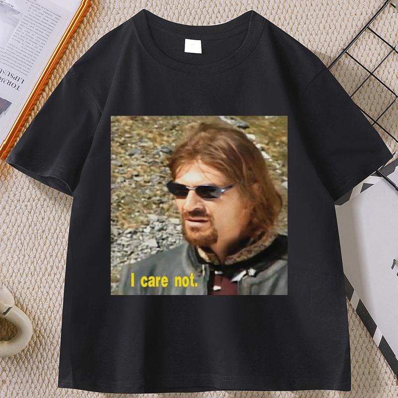 

Funny I Care Not Tshirt Men Women Dark Humor Short Sleeve T Shirt Casual Round Neck Printed T-shirt Y2k Streetwear Man s Clot... S разноцветный