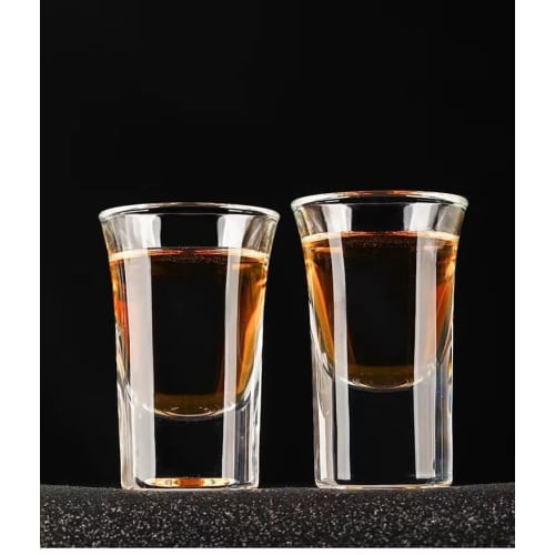 Batone Shot Glasses, 12-Piece Set - 30ml Clear Mini Shot Glasses, Heavy-Based 30ml Whiskey Glasses, Mini Tequila Glasses (12)