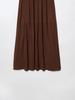 2026 Hot-Selling Retro Coffee Pleated Sleeveless Women's Long Dress with Waist-Cinched Big Hem