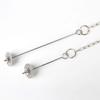 Stainless Steel Hanging Chicken Feeders with Adjustable Chain and Vegetable Skewers for Bird Cage Enrichment and Foraging Stimulation