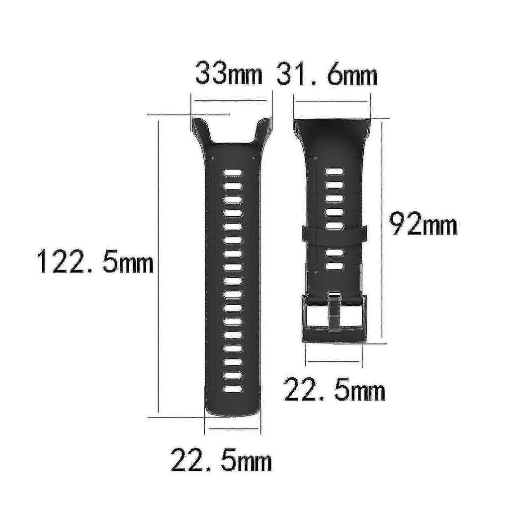 Ersatzarmband kompatibel mit Suunto 5 - Silikon Sportuhrarmband