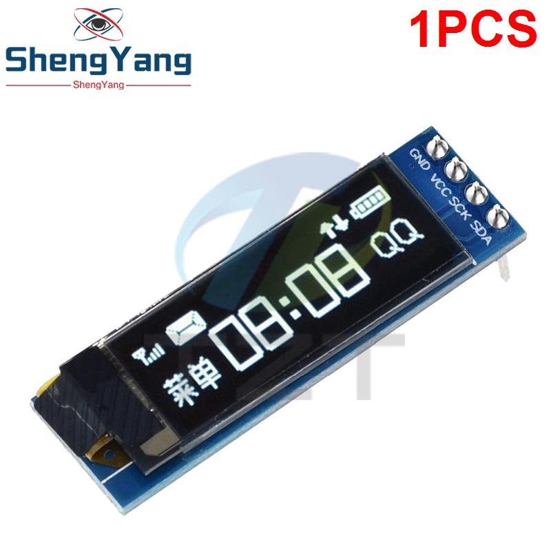 TZT 0.91 inch OLED module 0.91" white blue OLED 128X32 OLED LCD LED Display Module 0.91" IIC Communicate