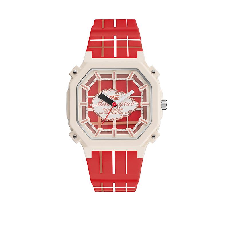 Ladies Student Sports Watch Girls Premium Plaid Waterproof Quartz Watch