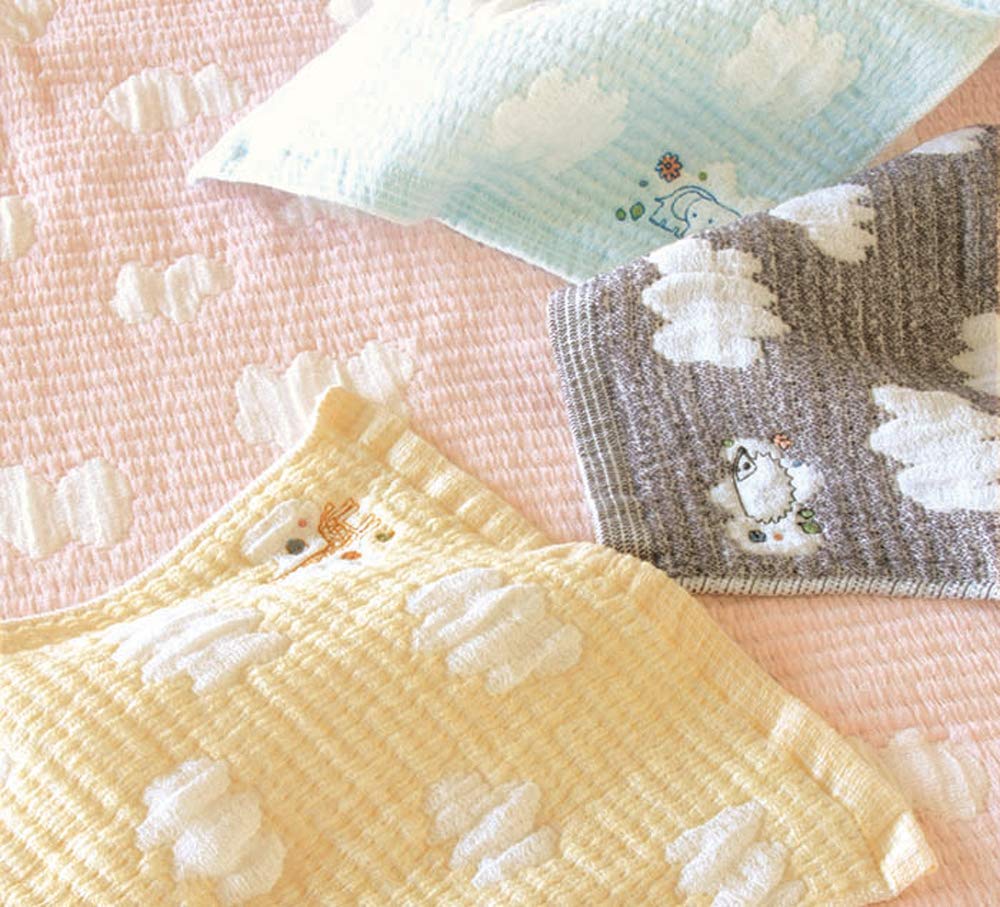 Bath Made In Baby Meringue Elephant Infant PI Jōgan Towel, Japan, 50x100cm, Gauze, Pink, Design, ELMG-250