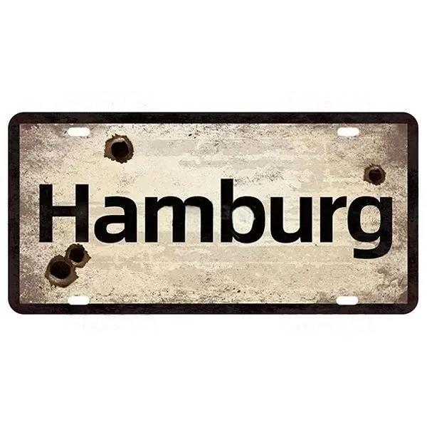 Vintage Berlin City Plate War Aluminum Sign Store Bar Metal Home Club Man Cave Pub Decor Painting Plaques Poster Wall Decoration