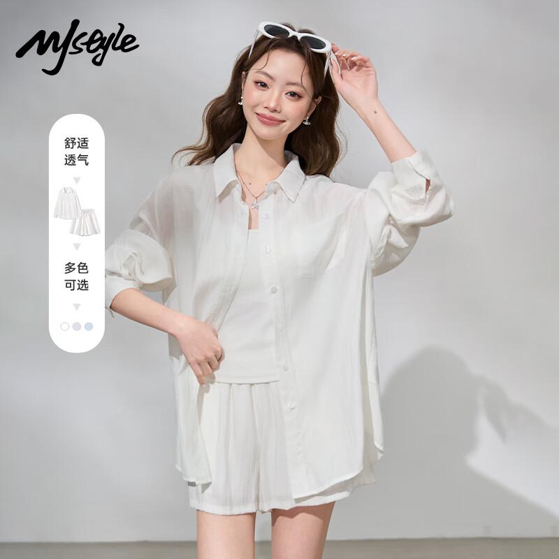 MJ STYLE Women s Casual Shirt & Shorts Set XL