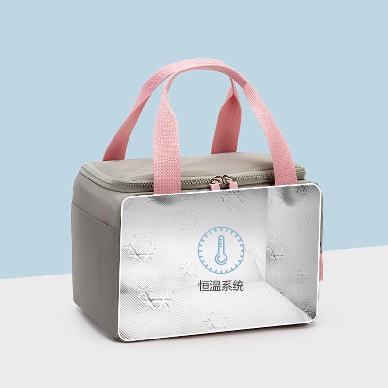 Portable Lunch Bag Women Large Capacity Multiple Pockets Insulated Lunch Box Tote Cooler Handbags Thermal Food Storage Bags