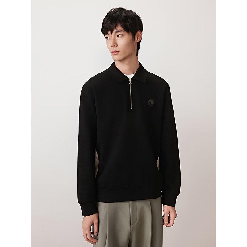 GXG Men's Textured Half-Zip Polo Sweatshirt