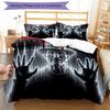 3pcs Halloween horror Bedding Set Duvet Cover Closure Includes 1 Duvet Cover & 2 Pillowcases, Soft and Comfortable for All Seasons.