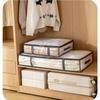 Transparent Under Bed Storage Bags Large Capacity Foldable Organizer With Zipper For Bedding Clothes