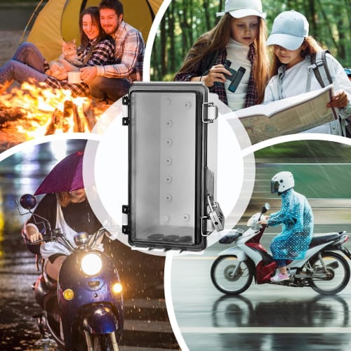 Gevrkjenp Outdoor Waterproof Junction Box | Outlet Box with Clear Cover, Dustproof Locking Case for Electronics, Home Projects, and Power Distribution