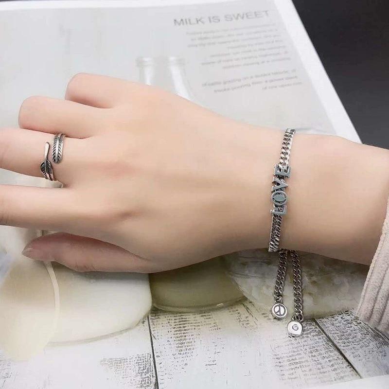 Retro Braided Open Bangle: S925 Silver Plated Unisex Bracelet - Trendy Heavy Industry Design