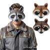 Halloween Vaskebjørn PU Maske - Dyrekostume til Mardi Gras & Karneval