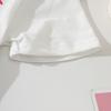 Bambina Estate Abbigliamento T-shirt a Manica Corta e Set di Pantaloncini Stampa Lettere Fiocco Outfit Casual