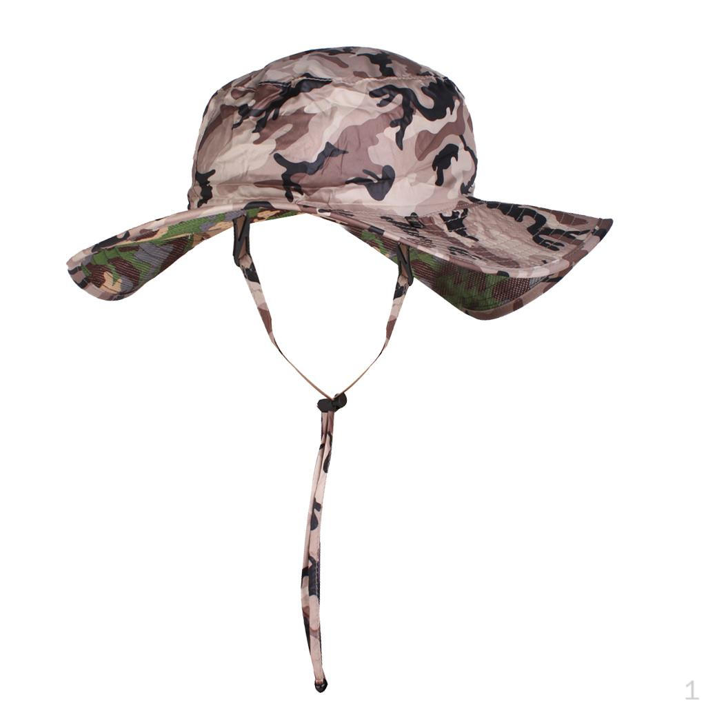 Polyester Waterproof Fishing Fisherman Hat Jungle Cap Desert Camo