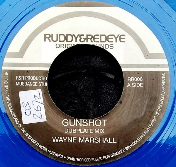 7inch Record WAYNE MARSHALL Gunshot RR006 Ruddy Redeye 2010 UK Reggae Ska Dub Used