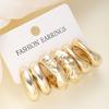 6pcs/Set European And American Classic Fashion C-Shaped Minimalist Earrings For Women's Daily Wear Gifts For Mothers Best Friend
