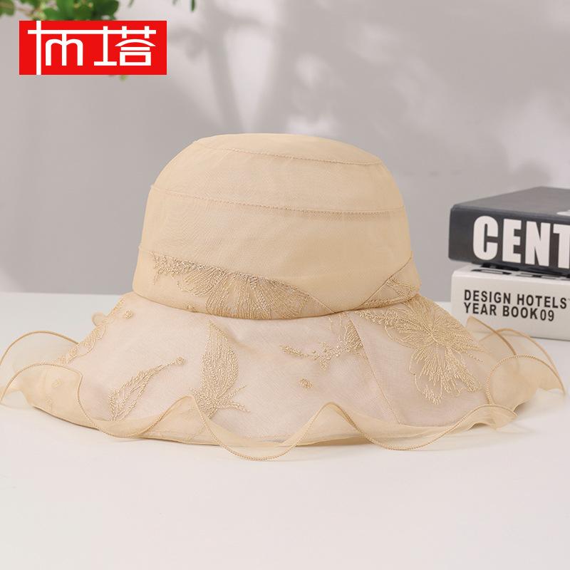 Buta sun protection sun hat silk eaves UV protection mulberry silk breathable sun hat versatile PT Adjustable бежевый