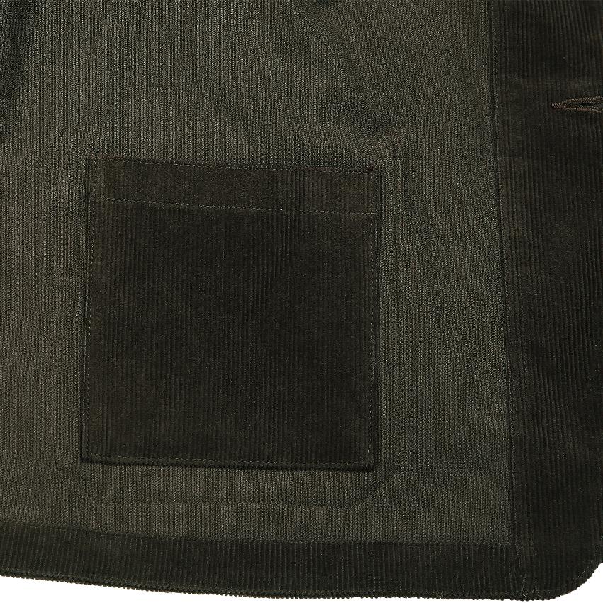 Ausgang Corduroy Französische Arbeitsjacke (khaki)