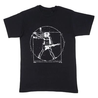 ROCK MAN Da Vinci Vintage Rocker Engaging Artistic American Retro Short Sleeve T-Shirt Men Women Summer Cotton T Shirts Clothing