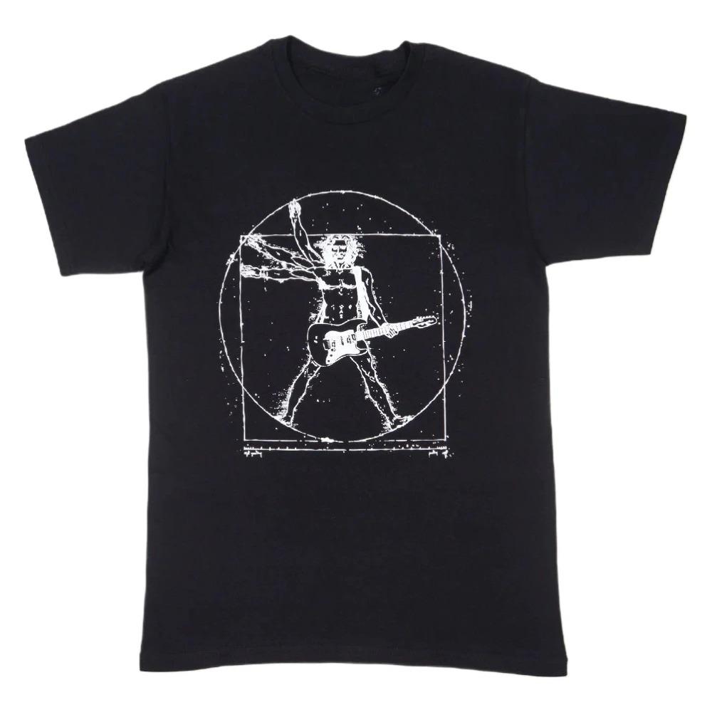 ROCK MAN Da Vinci Vintage Rocker Engaging Artistic American Retro Short Sleeve T-Shirt Men Women Summer Cotton T Shirts Clothing