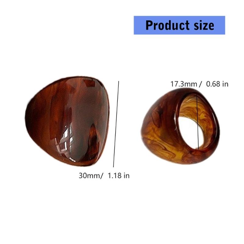 Fashionable Resin Jewelry Ring Featuring Deep Amber Shade Versatile Accessory For Casual Or Formal Outfits