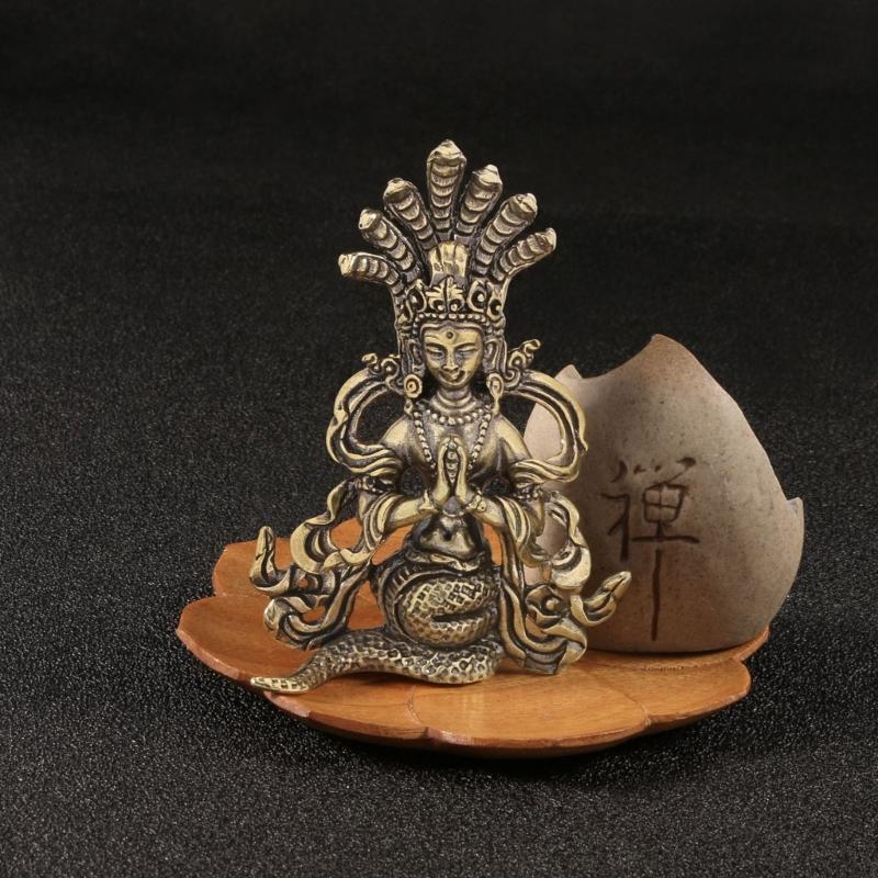 Metal Buddhas Statues for Meditations Decors,Buddhas Statues Figurines Spiritual Decors Table Centrepieces Nuwa Statue