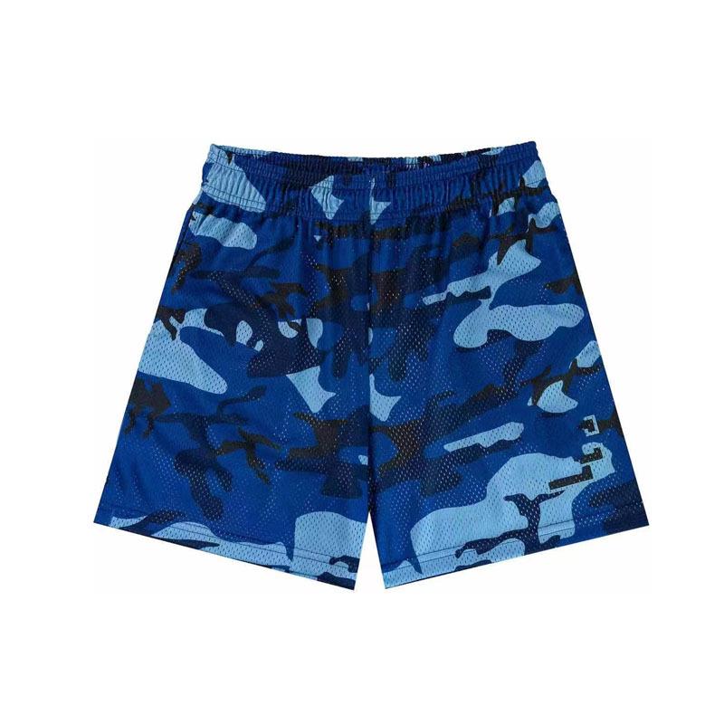 

Men s Fitness Mesh Running Shorts - Trendy European & American Style L синій