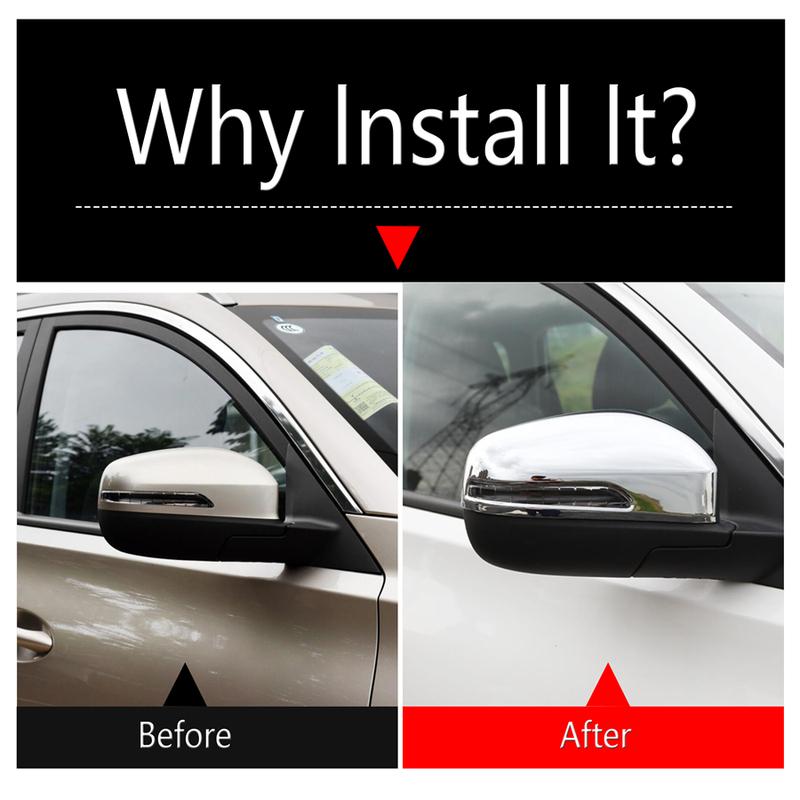 2PCS Car Rearview Mirror Cap Shell Decoration Cover Trim For Chery Tiggo 8 Pro ABS Chrome Exterior Accessories