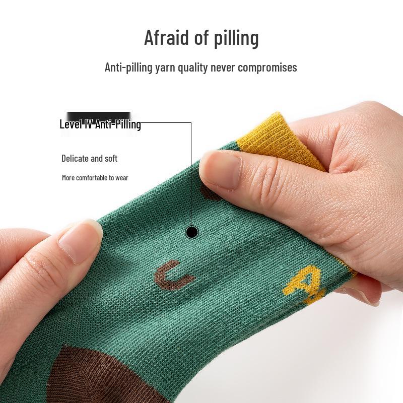 Herbstliche Wadenlange Cartoon-Socken für Kinder, Alter 1-3, Jungen & Mädchen