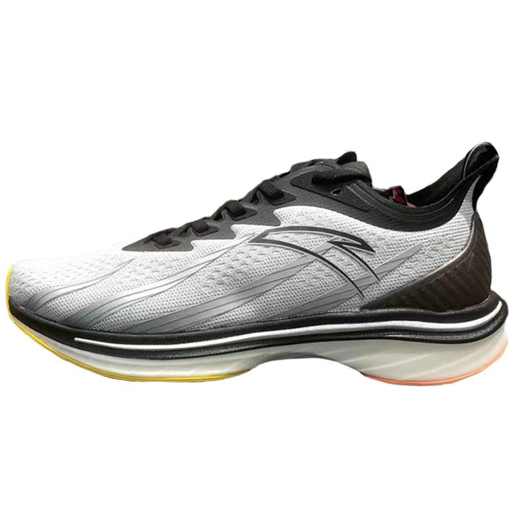 

Anta Cushioned Slip Resistant Abrasion Resistant Breathable Low Top Running Shoes Women s Silver Black 40