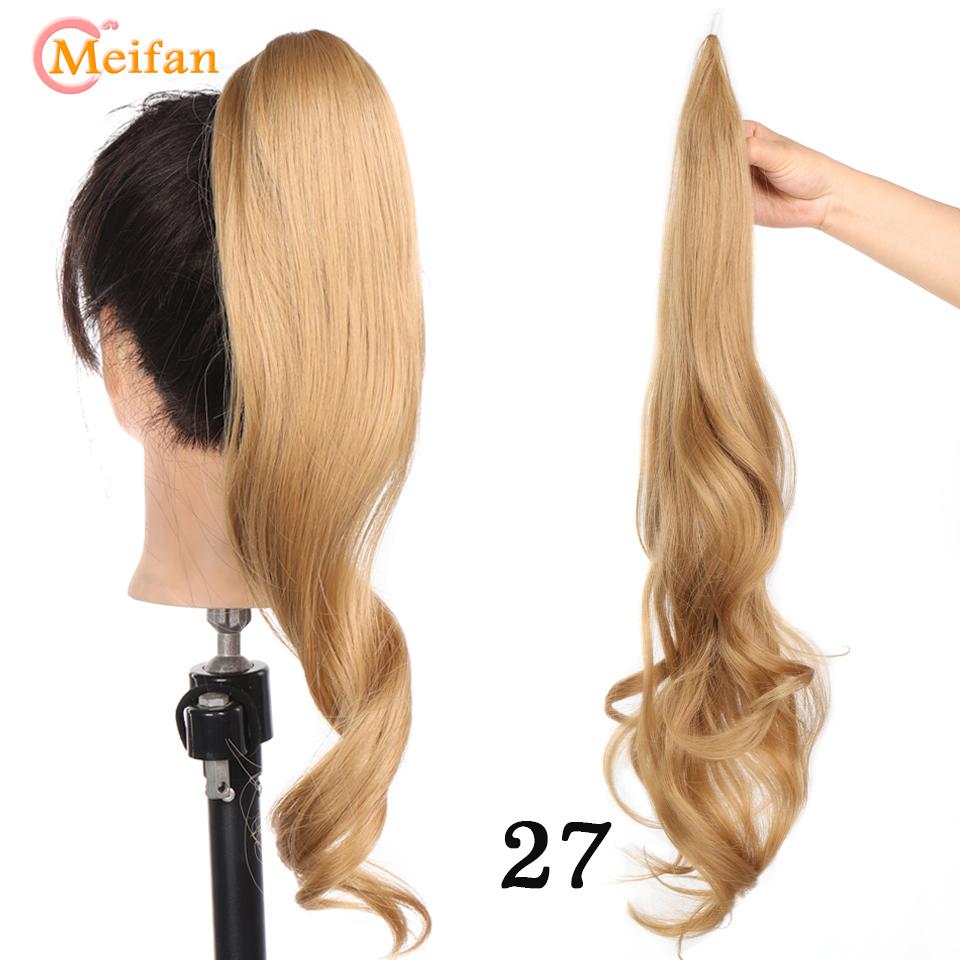 Syntetisk hestehale 32 tommer lang fleksibel sjal rundt hestehale hårforlengelser Blond Svart For kvinner Fake Tail Hairpiece Daglig bruk